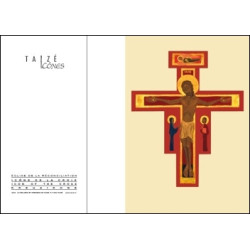 Cross of Taizé, double postcard 303A