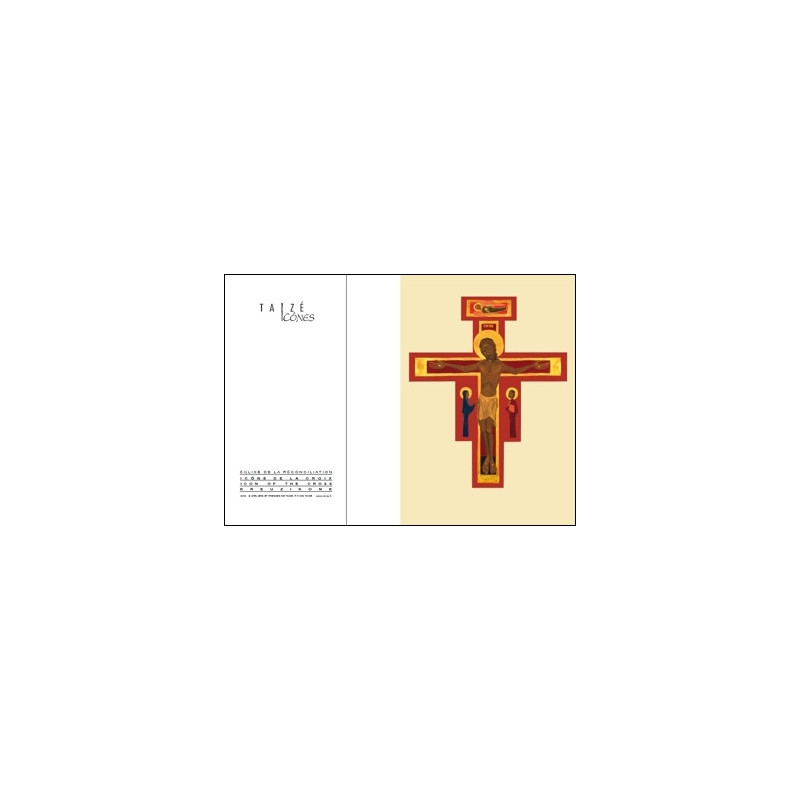 Cross of Taizé, double postcard 303A