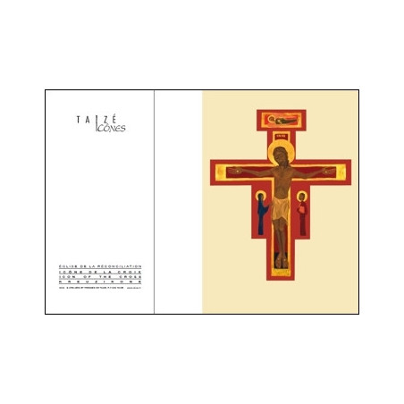 Cross of Taizé, double postcard 303A