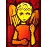 Icon on wood, 210 small - Stained-glass window: Isaac