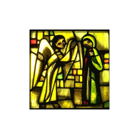 Icon on wood, small - Stained-glass window: Annunciation