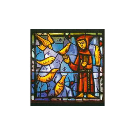 Icon on wood, small - Stained-glass window: St. Francis